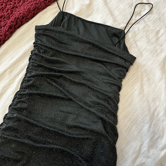 Black Sparkly Mini Dress - Picture 6 of 9
